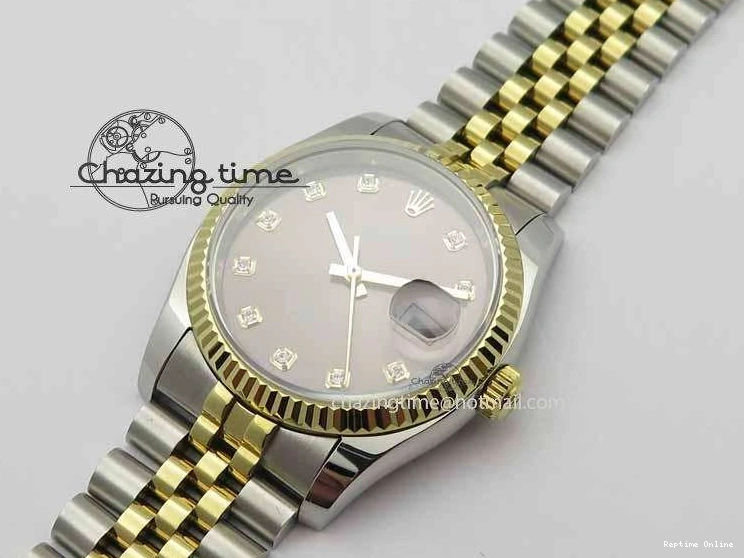 0521 DateJust 116234 SS YG BP Best Edition Gray Dial Diam Markers On SS YG Bracelet SA ZipUp 3745